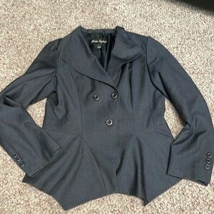 SandraAugelazzi asymmetrical hem nipped waist blazer